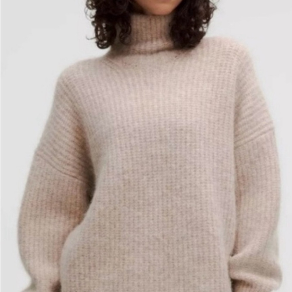 Lululemon alpaca wool-blend funnel neck sweater